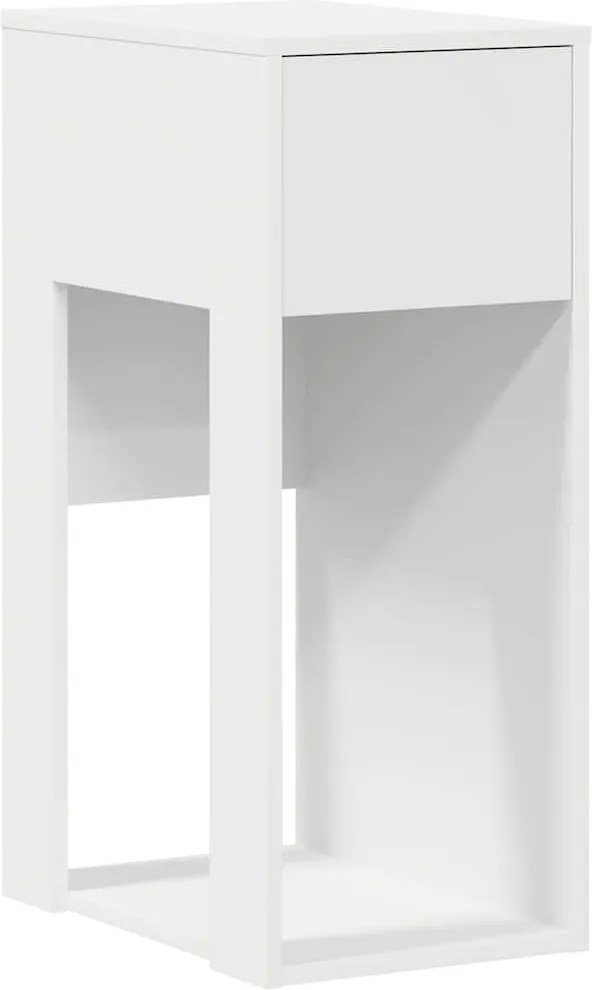 vidaXL számítógépes toronyállvány fiókkal fehér 30x44x74 cm
