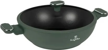 BerlingerHaus Wok fedővel (30 cm) Matte Green Collection BH/8160