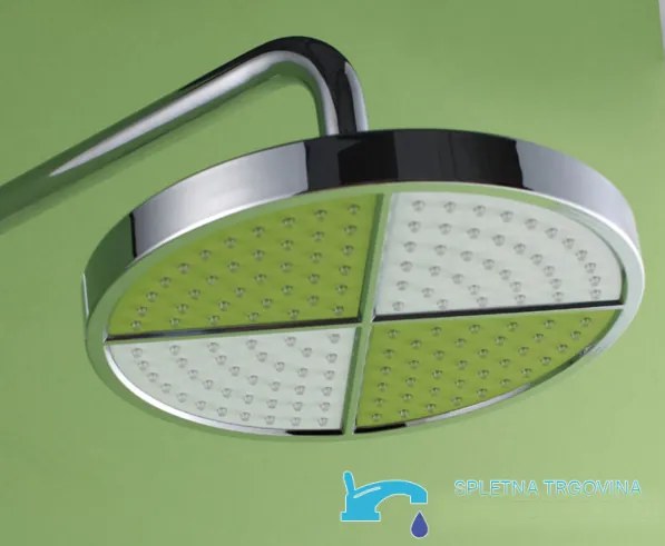 Falba süllyesztett zuhanyrendszer EYN PT85079 LED-világítással, többféle színváltozatban, például króm és fekete kivitelben