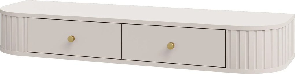 Lento fali fésülködőasztal 123 cm fiókos - homokbézs