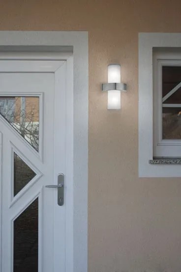 EGLO 86541 BEVERLY Modern Kültéri Fali Lámpa Fehér, Nikkel E27 IP20