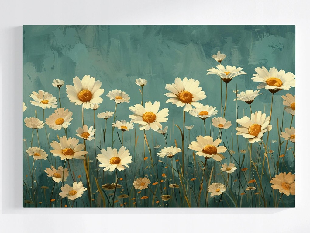 Vászonkép Canvas Virágok Margaréta Kert Rét Retro 60x40