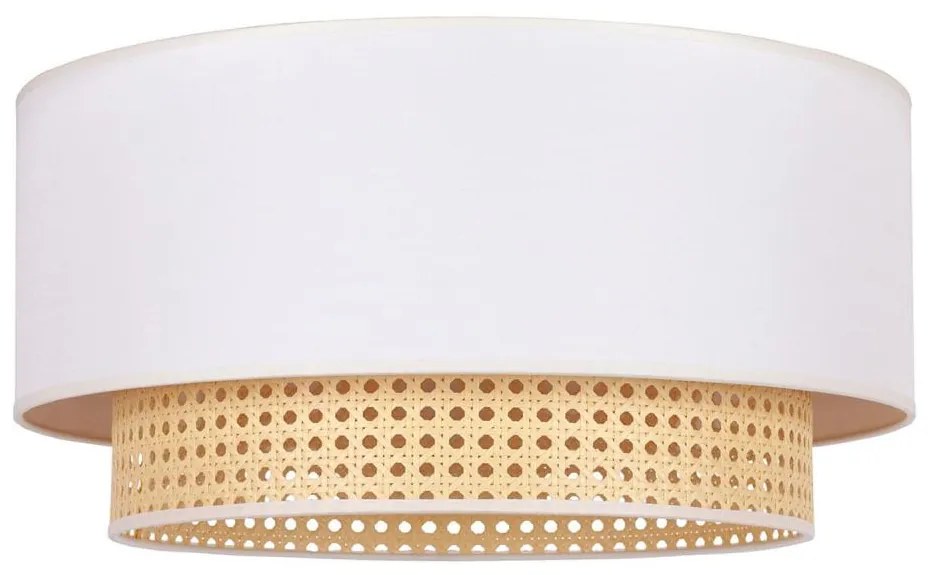 Duolla - Mennyezeti lámpa BOHO 3xE27/15W/230V, 60 cm, krém/rattan