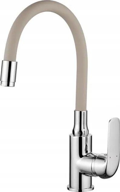 Konyhai Mosogató Csaptelep Flexibilis Kifolyócsővel Bézs Mosogatóhoz