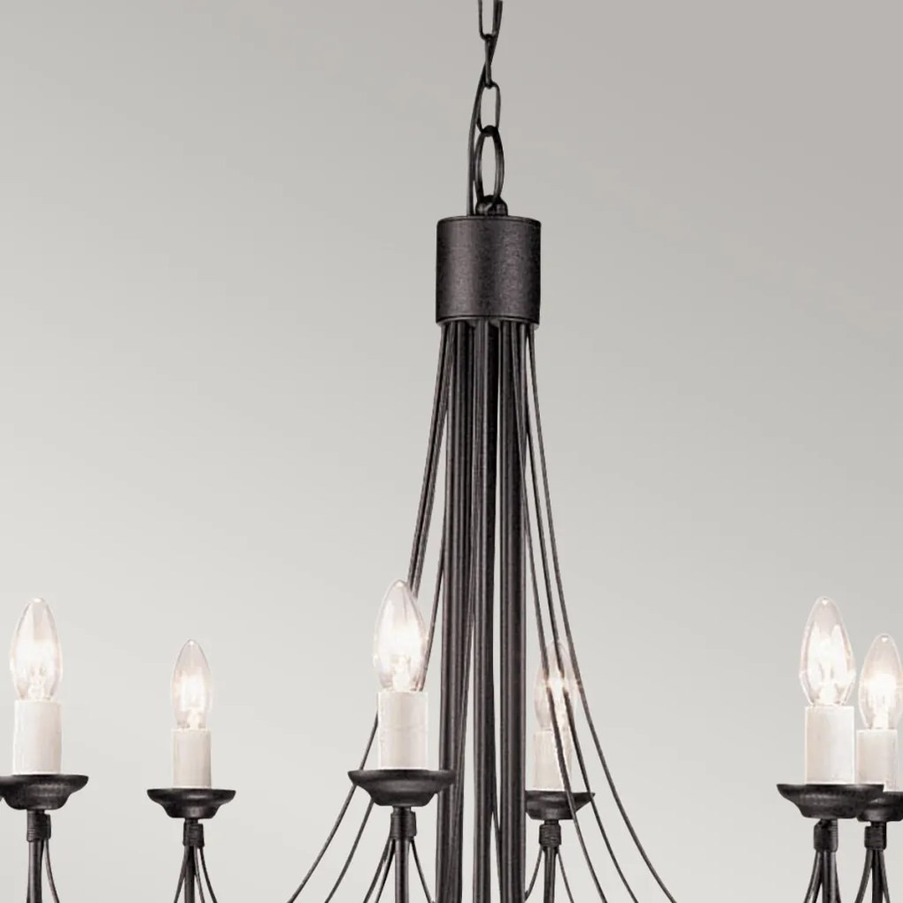 ELSTEAD CB8-BLACK CARISBROOKE Klasszikus Csillár Fekete E14 IP20