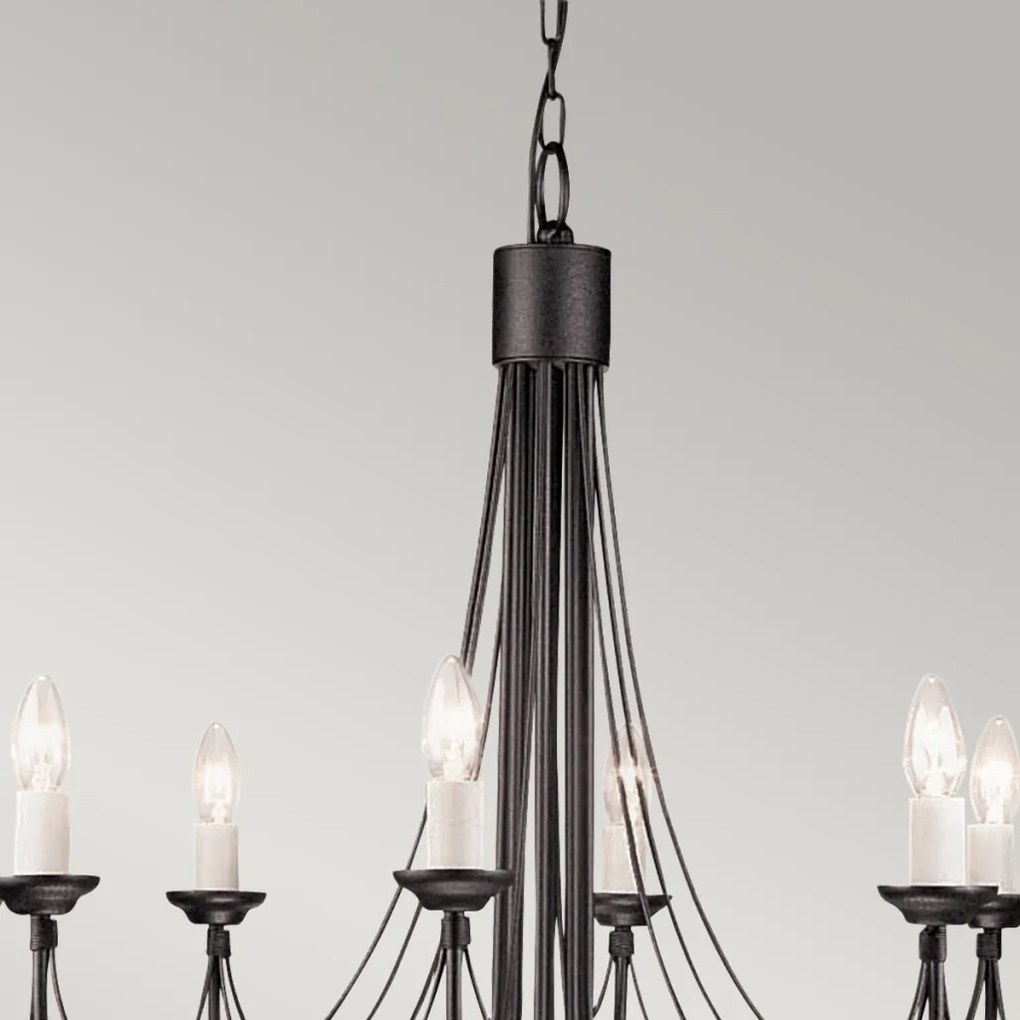 Elstead Lighting CARISBROOKE CB8-BLACK Csillár 8x60W/E14