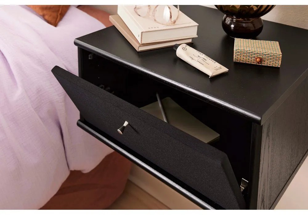 Fekete függő éjjeliszekrény Mistral - Hammel Furniture