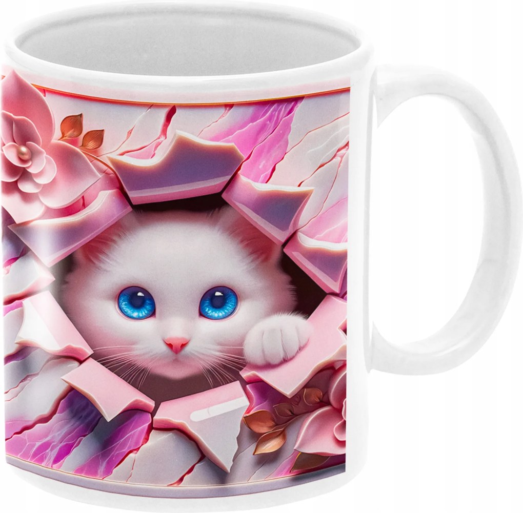 Macska Bögre Cicás Gyönyörű Színes Bögre Ajándék Születésnapra