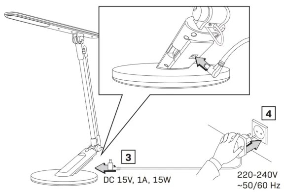 LED Dimmelhető érintős asztali lámpa OPTIMUM LED/7W/230V 3000/4000/6000K fehér