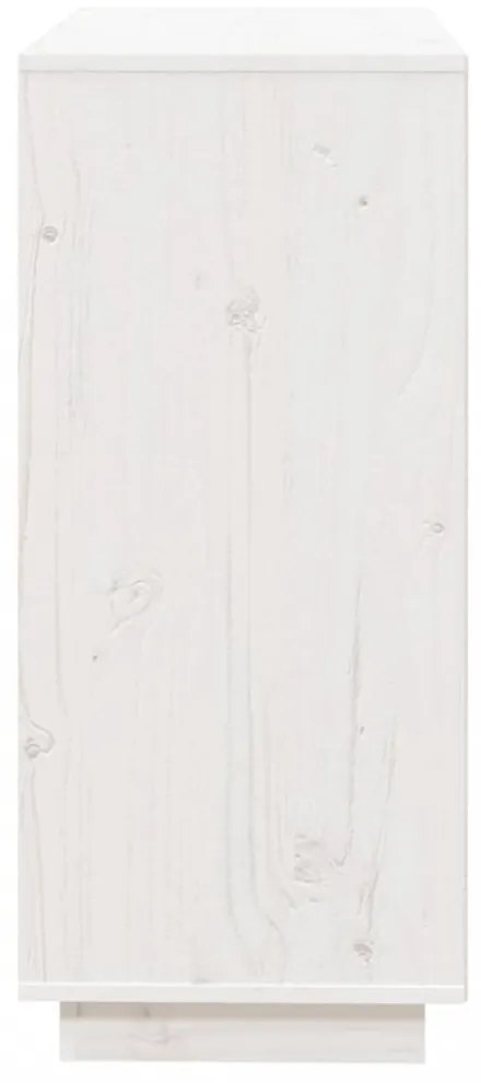 fehér tömör fenyőfa tálalószekrény 74x35x80 cm