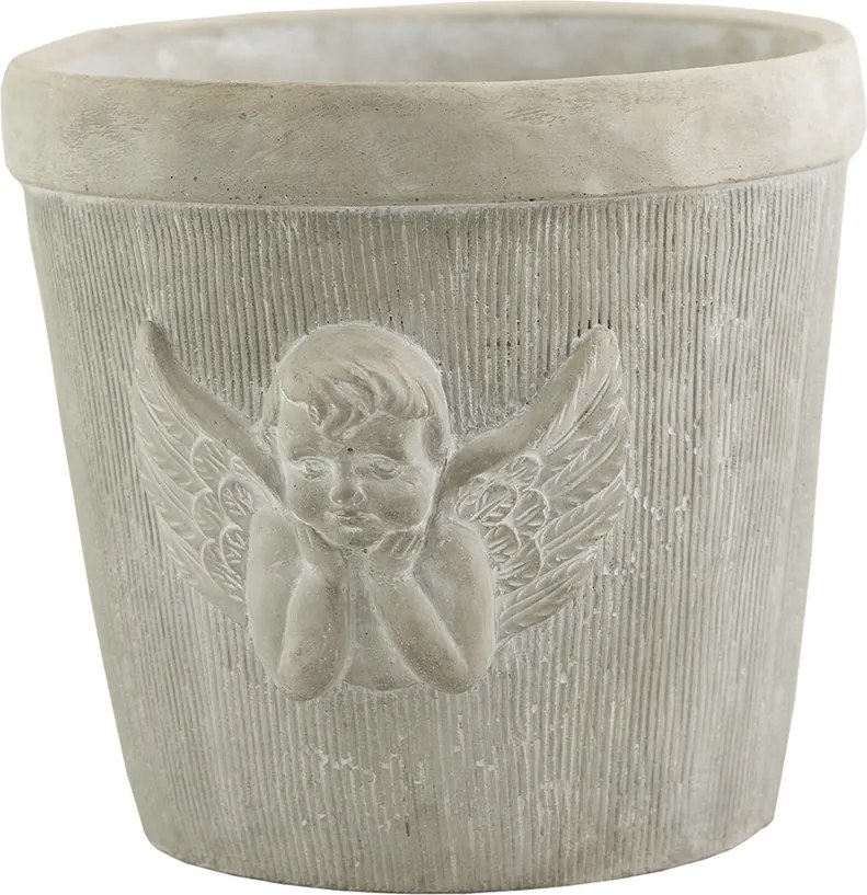 Virágtartó Angel beton szürke átm. 22cm