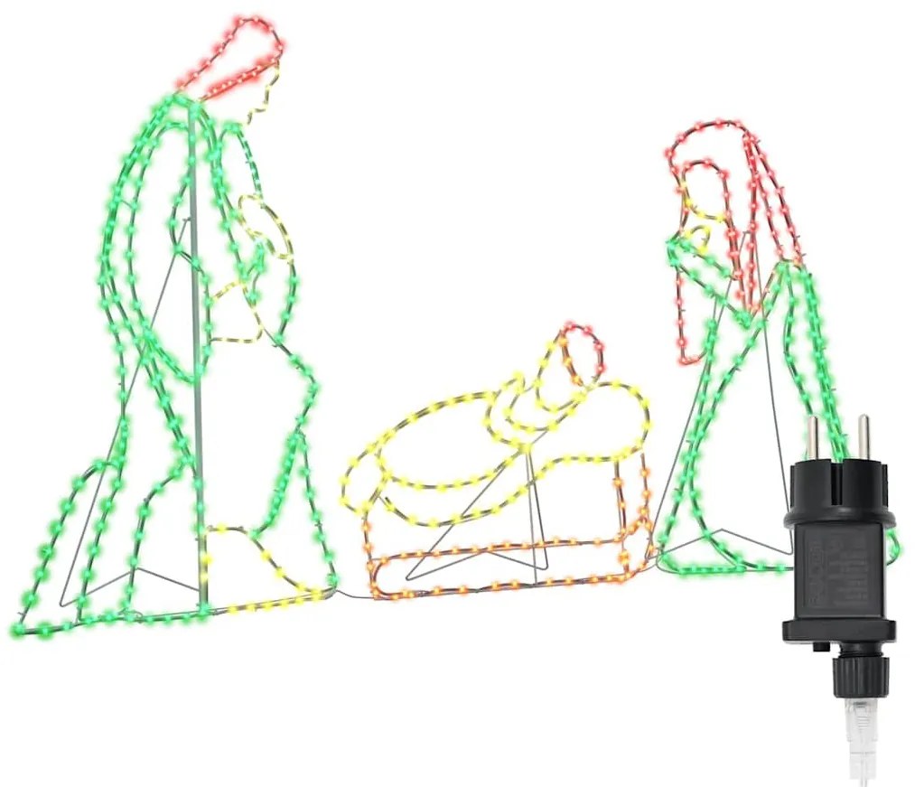 Világító Betlehemi Jelenet 550 LED-del Sokszínű 112 x 72 cm PVC