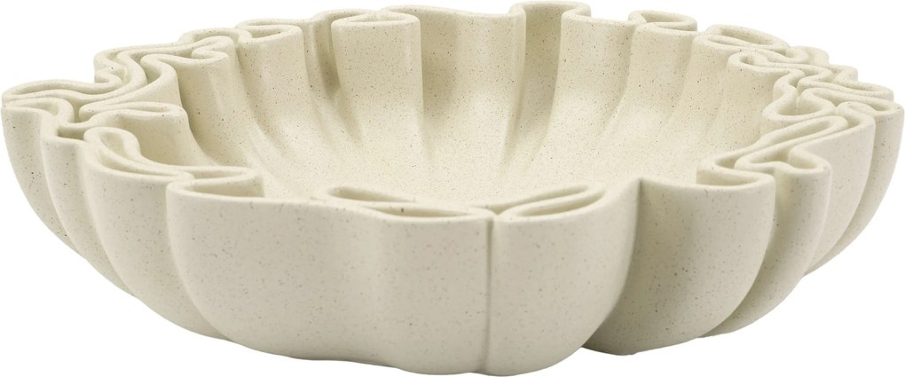 Dekorációs Tál Polyresin Ø 30 CM Wym 29X30,5X7,5 CM Fehér