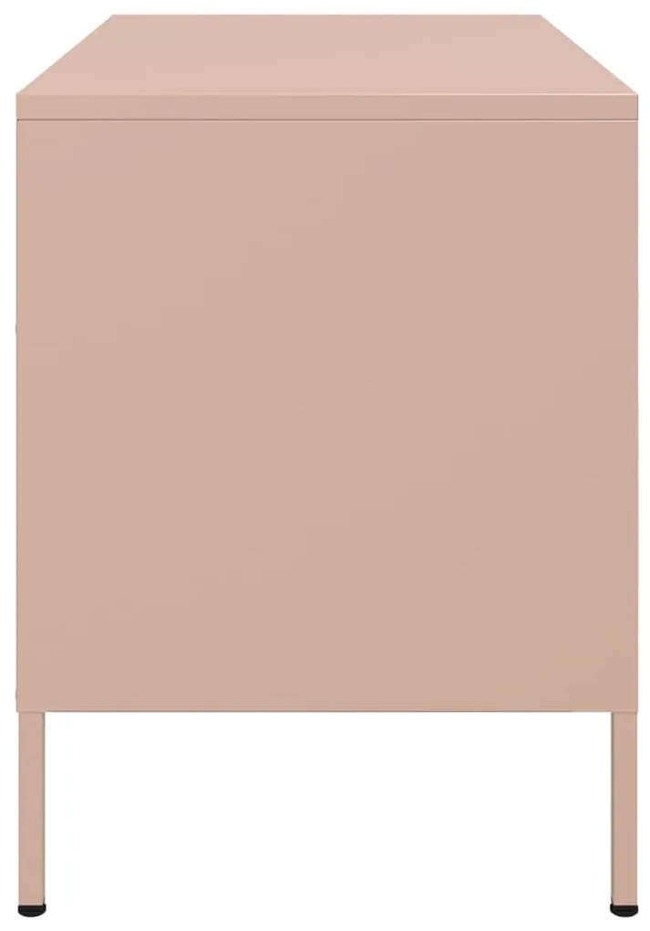 rózsaszín acél TV-szekrény 68 x 39 x 50,5 cm