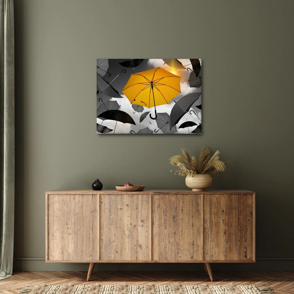 Egy sárga esernyő képe (70x50 cm)