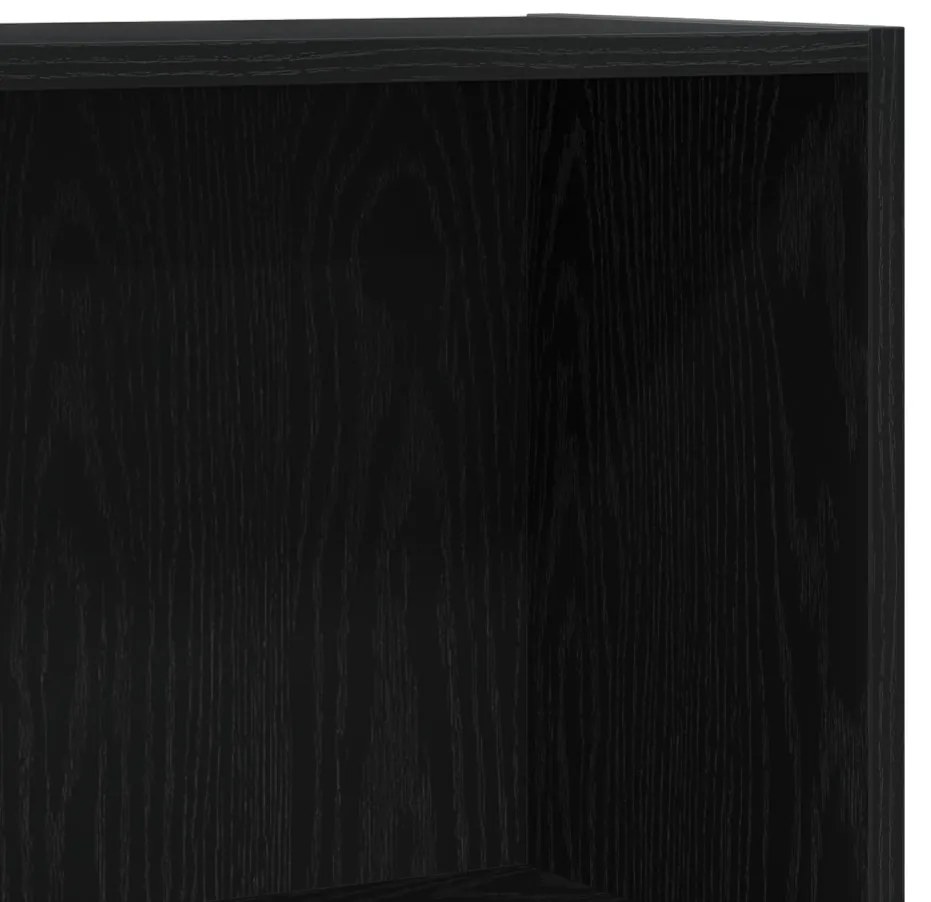 Könyvespolc Fekete 60x24x76 cm Műanyag