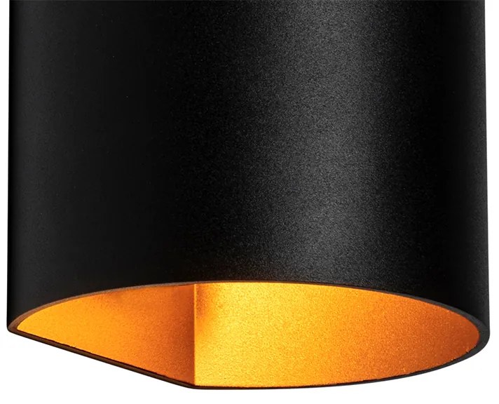 Modern fali lámpa fekete rézzel - Sabbio