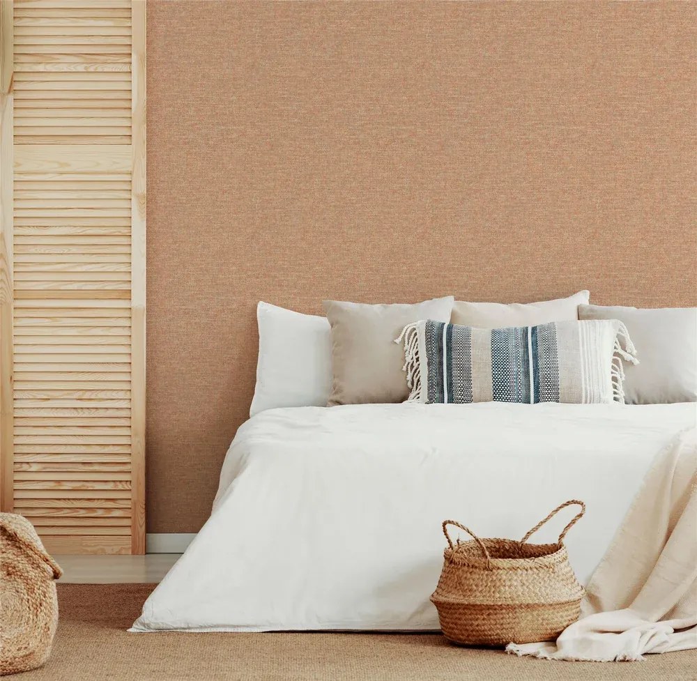Esselle Home A La Mode Artisan Weave narancs egyszínű szövet hatású vlies tapéta – 100006EH