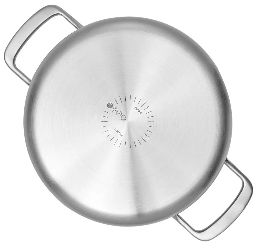 Indukciós tűzhelyhez alkalmas rozsdamentes acél lábas fedővel 4 l Lucca 3.0 – FABINI