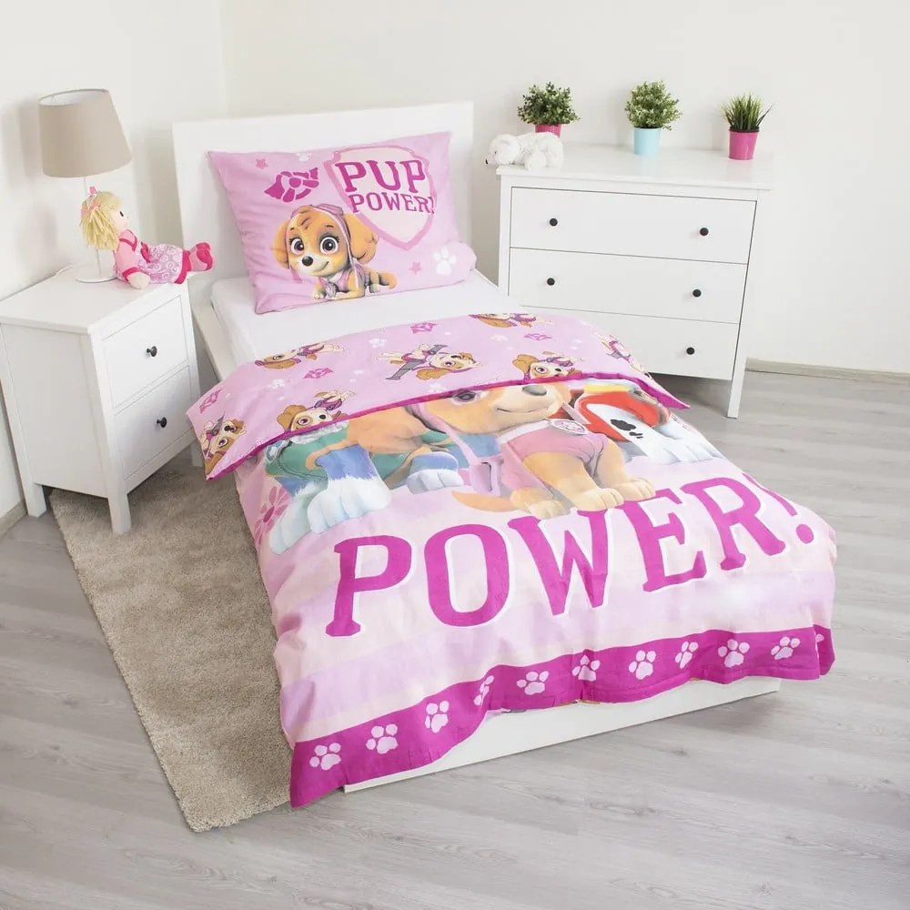 Egyszemélyes pamut gyerek ágyneműhuzat 140x200 cm Paw Patrol – Jerry Fabrics