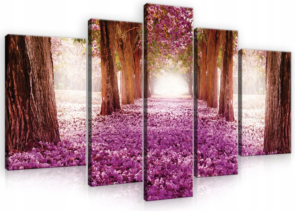 Vászonkép 5 Részes Erdő Sikátor Természet Fa Vászon Fal Nagy 170x100