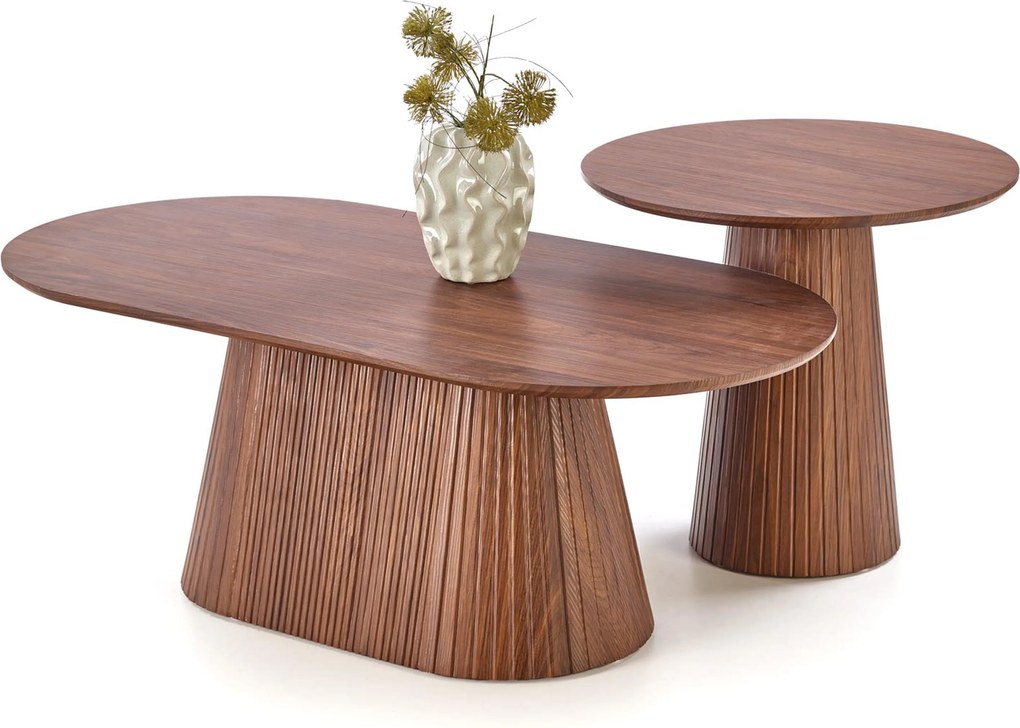 Stellis kerek dohányzóasztal 60 cm - dió