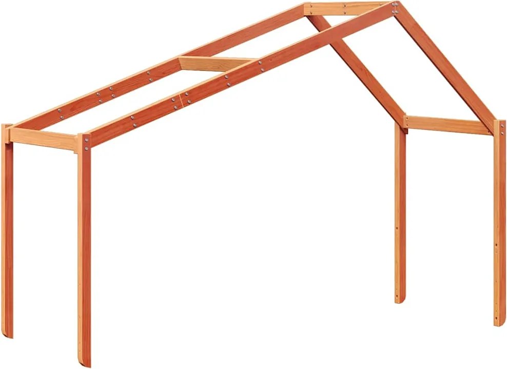 vidaXL viaszbarna tömör fenyőfa gyerekágytető 213 x 95,5 x 144,5 cm