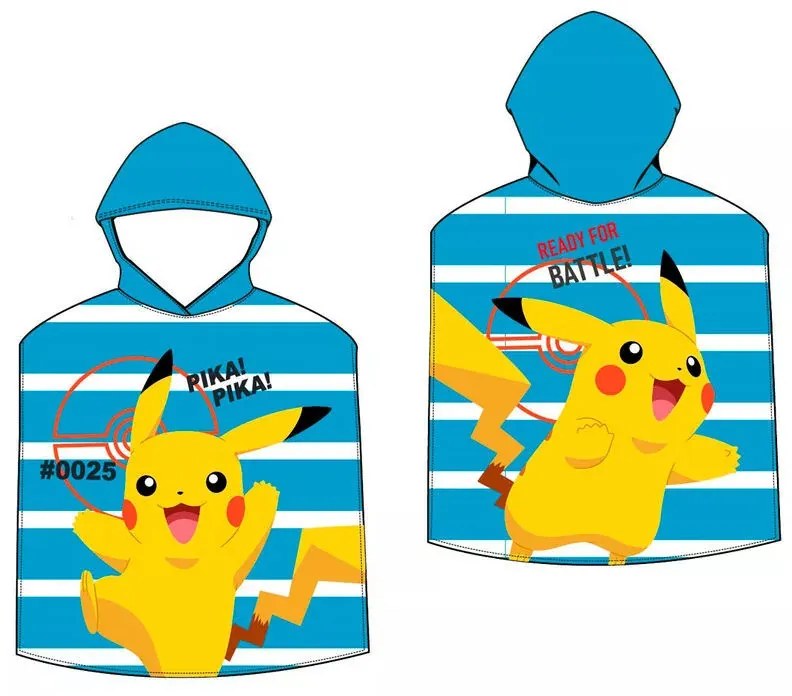 Pokémon Battle strand törölköző poncsó 55x110 cm (Fast Dry)