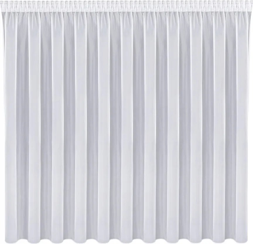 Fehér függöny Violet fátyol sima elegáns 500X200 szalag alagút béka