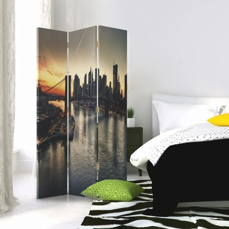 Gario Paraván Brooklyn híd New Yorkban Méret: 145 x 170 cm, Kivitelezés: Forgó paraván 360°