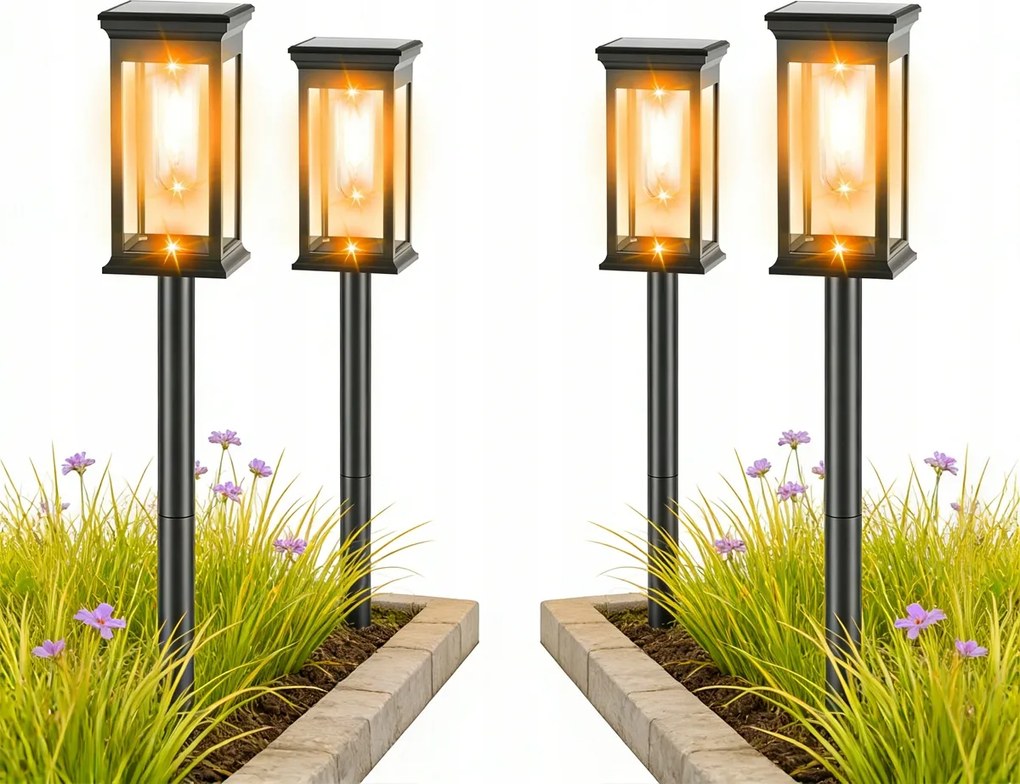 LED-es napelemes kerti lámpa kültéri kerti lámpa oszlop kocsibeálló