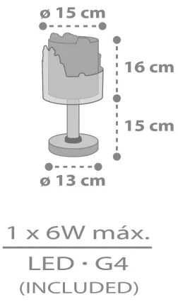 Dalber 76301 - SNOOPY LED gyereklámpa 1xG4/4W/230V fehér/piros