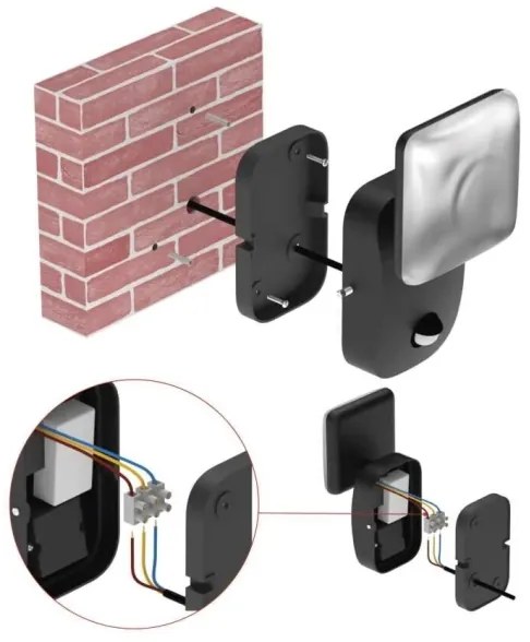 LED Kültéri flexibilis fali lámpa NIKA LED/12,5W/230V IP44
