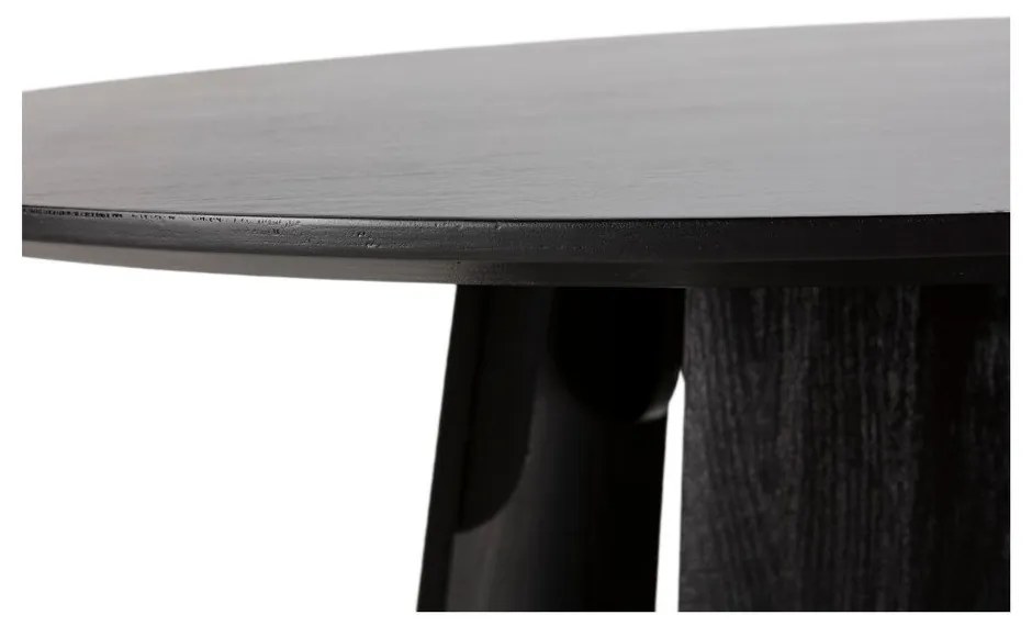 Kerek étkezőasztal fekete asztallappal ø 120 cm Zuri – MOME