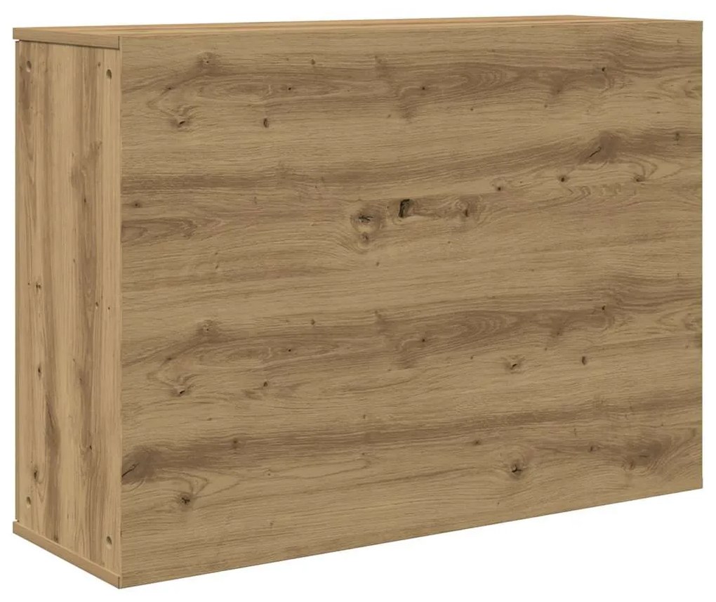 kézműves tölgy színű szerelt fa tálalószekrény 90x29,5x65 cm