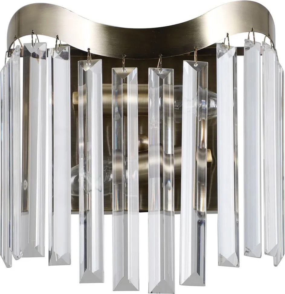 ITALUX WL-44544-2 SABRIGA Kristály Fali Lámpa Antik bronz E14 IP20