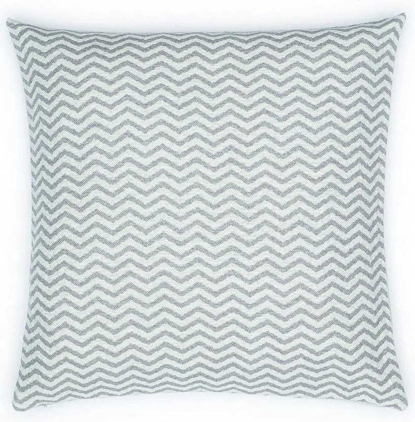 Pamut-akril párnahuzat 50x50 cikk-cakk szürke
