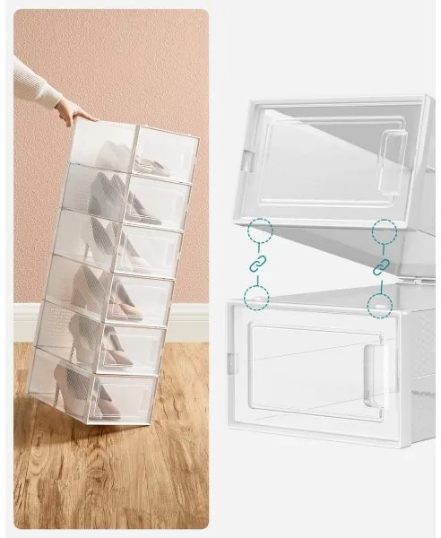 BOXIFY moduláris polc rekeszekkel, fehér