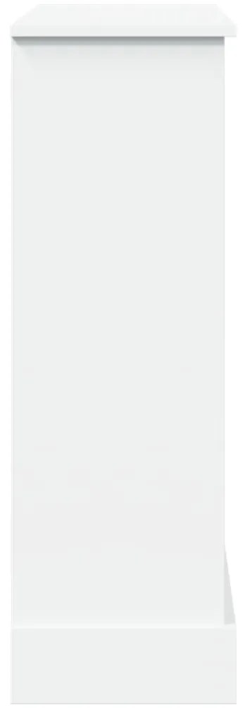 fehér szerelt fa kandallóburkolat 90 x 30 x 90 cm