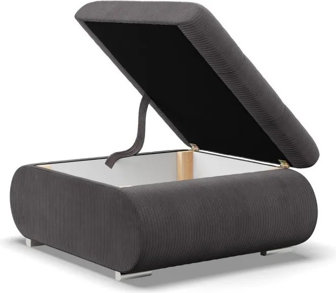 Tokio puff, kordbársony, szürke