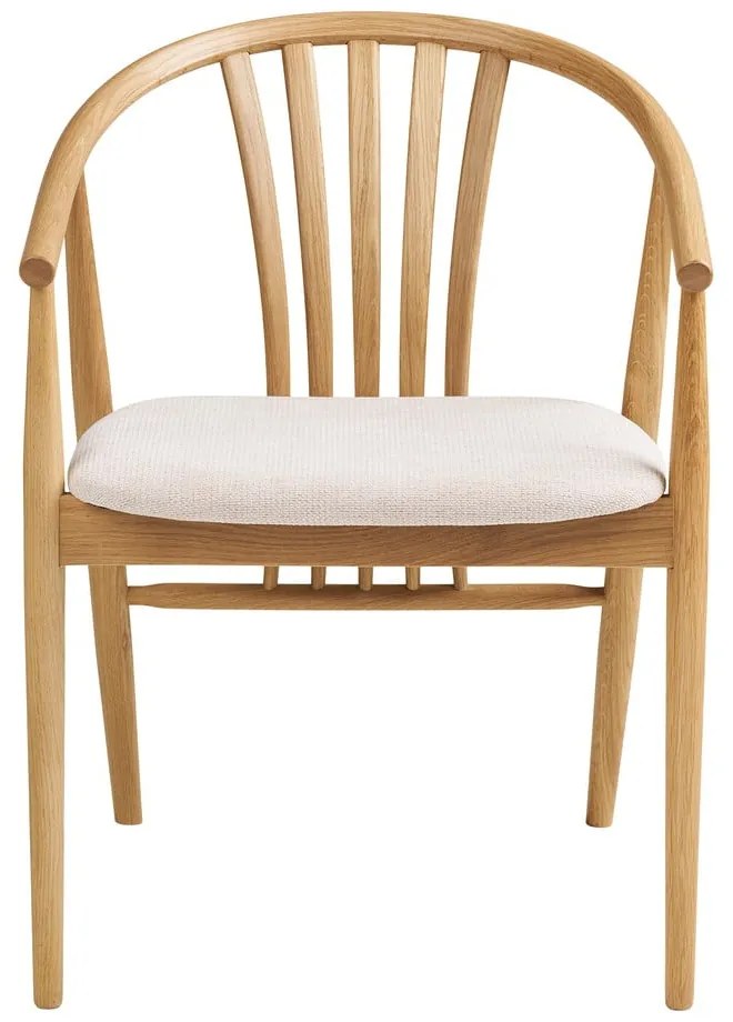Natúr színű tölgyfa karfás étkezőszék Agustin – House Nordic
