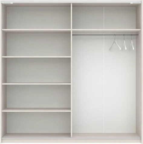 BERNO ruhásszekrény, 200 cm | Kasmír + Jackson hickory tölgy