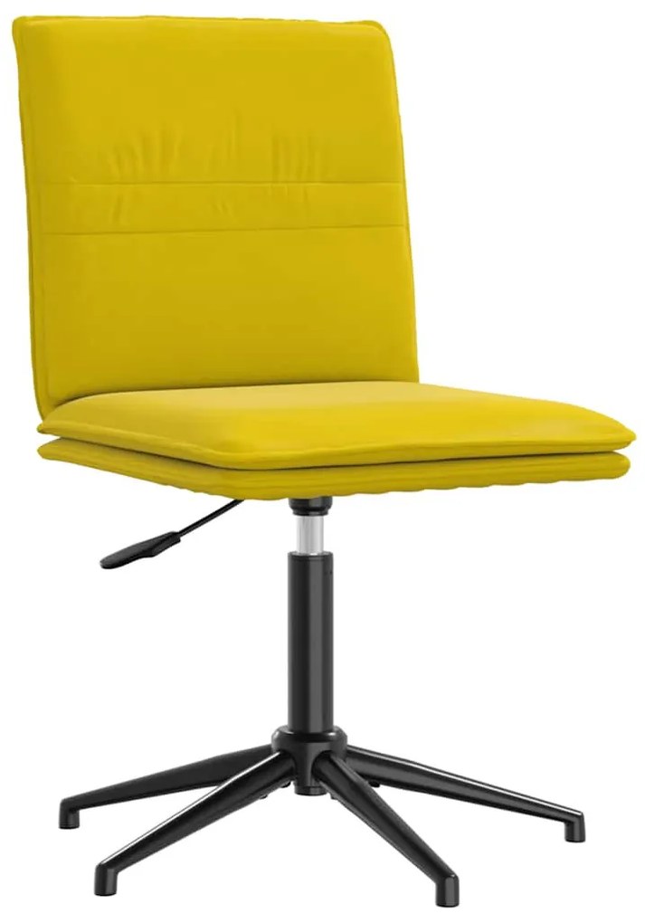 vidaXL 4 db sárga bársony étkezőszék