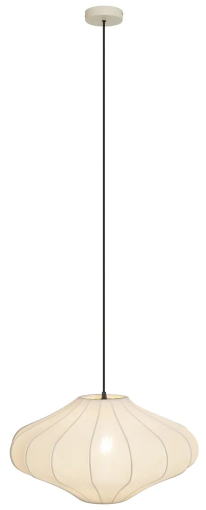 Japandi függőlámpa bézs színű, szövet lámpabúrával 50cm - Plu