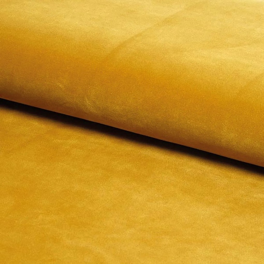 MAZZONI EXPORT ARNO Curry (Bluvel 68 szövet) - MODERN KÁRPITOZOTT ÉTKEZŐSZÉK NAPPALIBA/ÉTKEZŐBE VELVET FOGANTYÚVAL SÁRGA/MUSTÁRSÁRGA