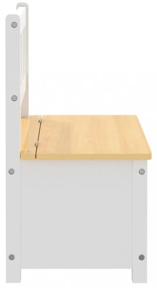 fehér-bézs MDF gyermek tárolópad 60 x 30 x 55 cm