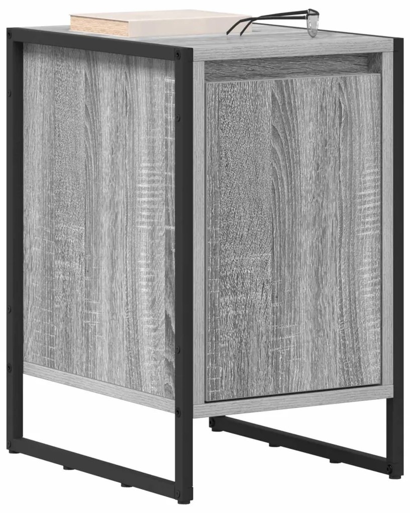 vidaXL Éjjeli asztal Szürke Sonoma 39,5 x 30 x 50 cm Faanyag