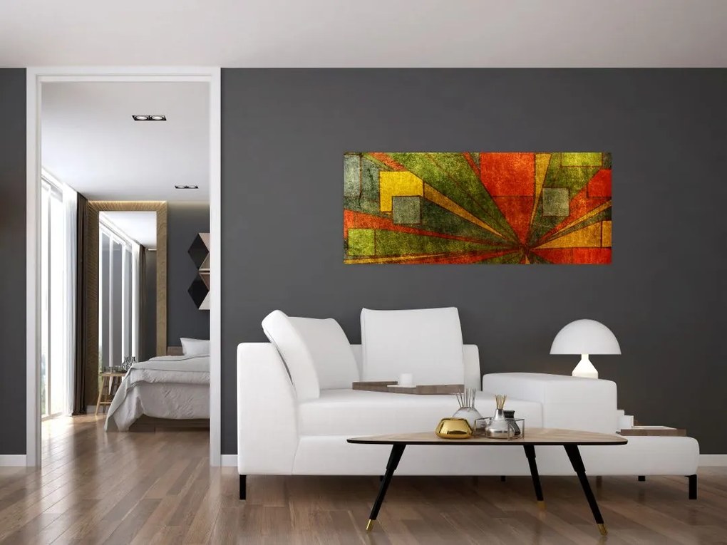 A geometriai absztrakció képe (120x50 cm)