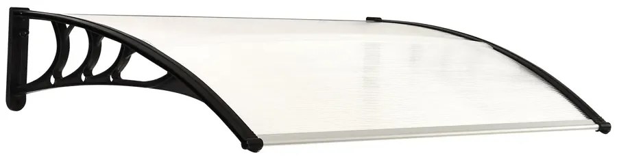 Outsunny előtető bejárati ajtó fölé, 75 x 100 cm méretű, fehér színű polikarbonát előtető