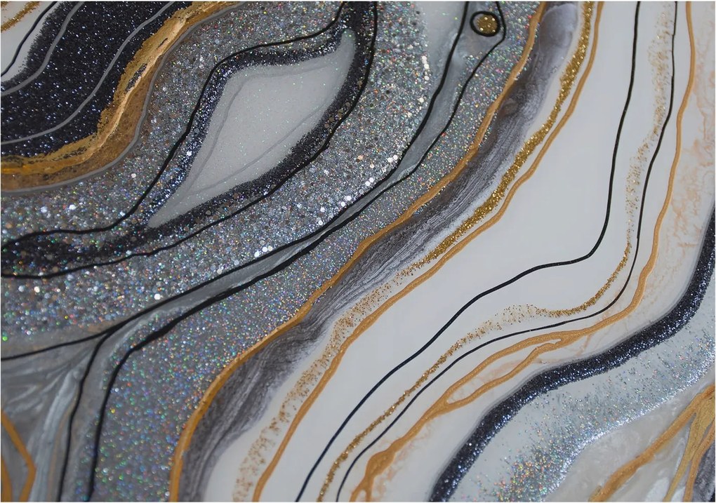 Flizelin tapéta falra Prémium kő hullámok 208x146 ragasztó